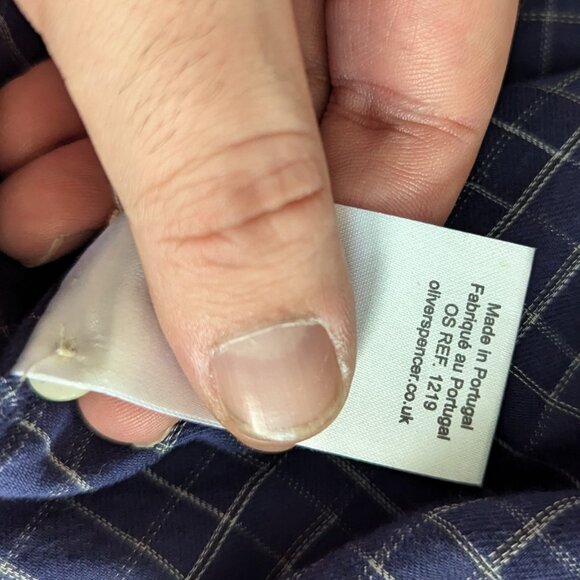 OLIVER SPENCER - Graphic check shirt - Sz 16.5 - Picture 9 of 9